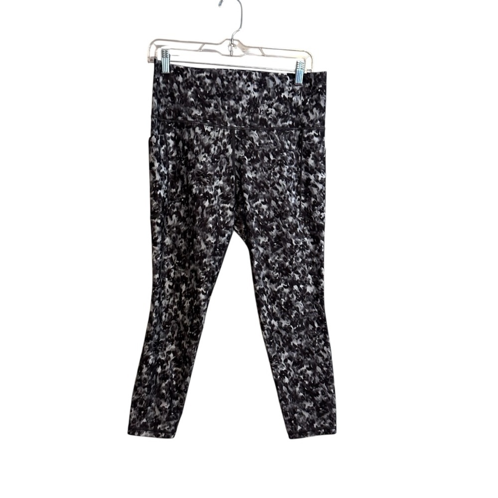ATHLETA Salutation Stash Pocket Tight Women's Large Printed Gray Legging Crop